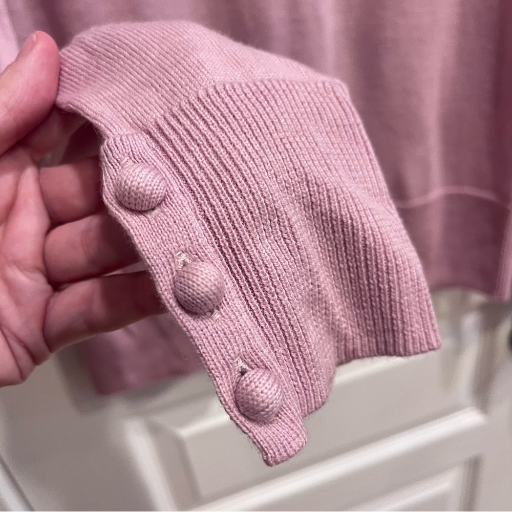 Talbots 100% Merino Wool Cowl Neck Sweater Light Pink Small Minimalist Soft - Picture 4 of 9